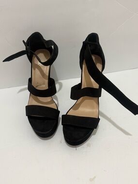 Black Strappy High Heel Sandals